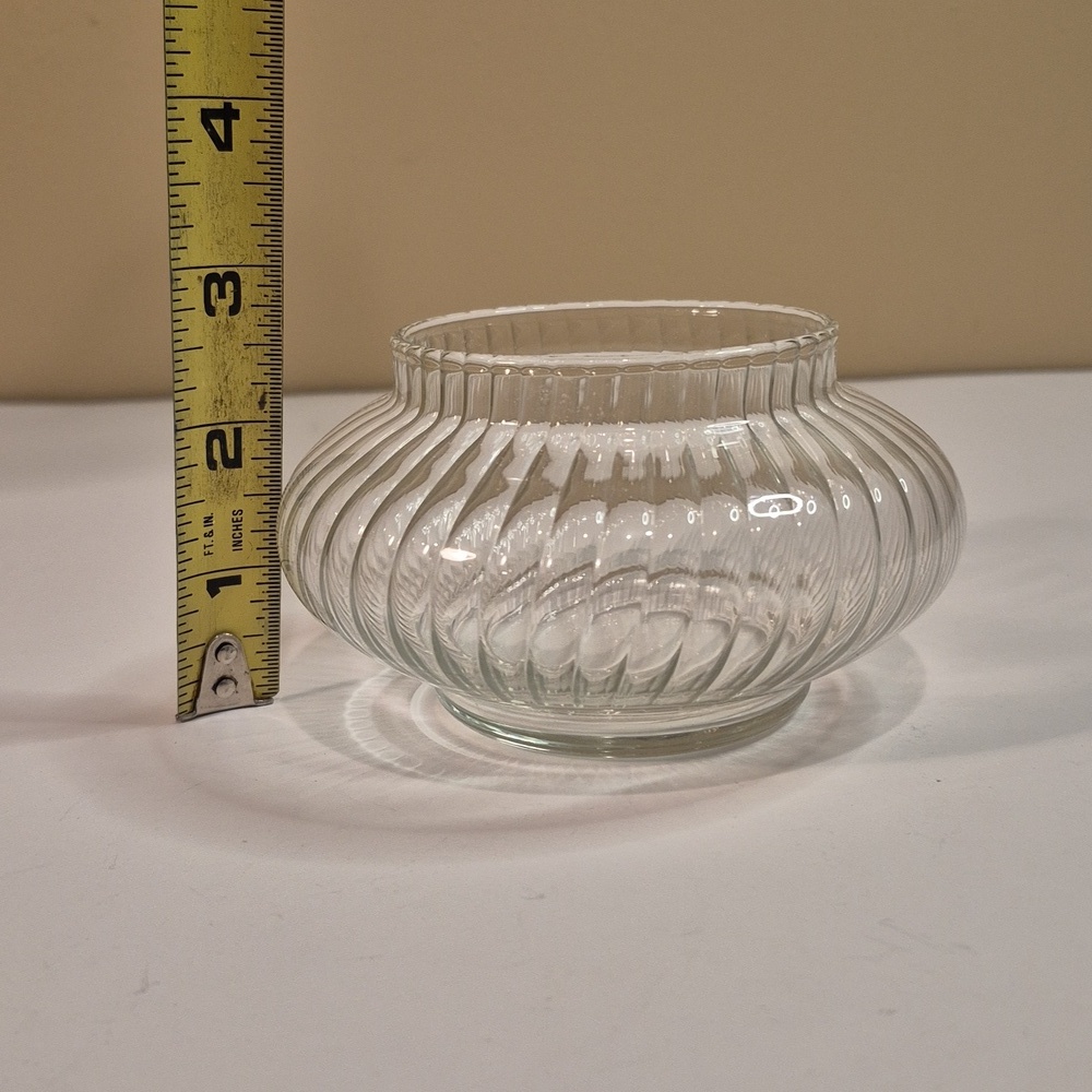 RAWCLIFFE PEWTER Vintage Glass Potpourri Trinket Jar Dish Pewter Iris Detail Lid - Picture 16 of 16